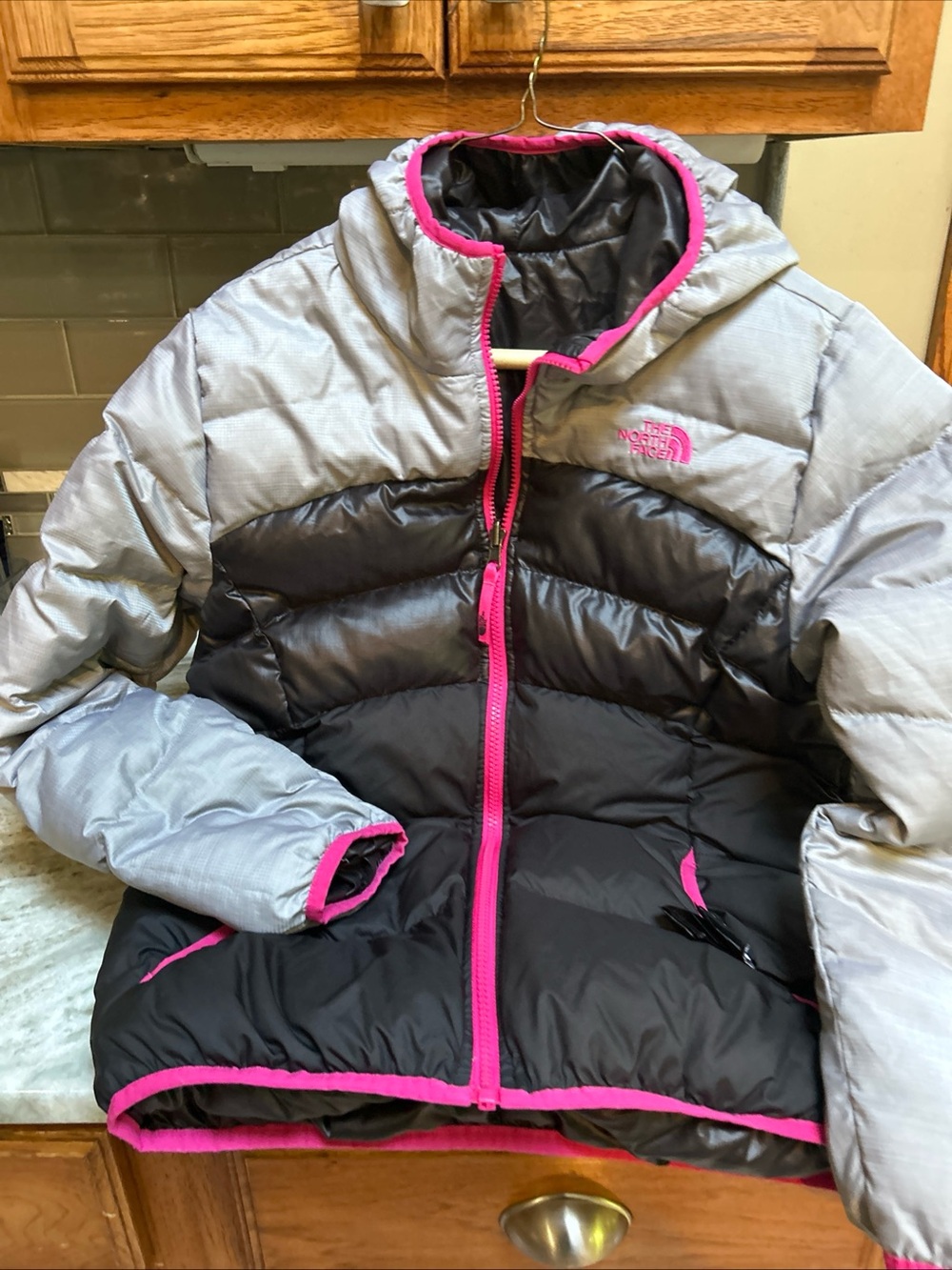 North Face Goose Down 550F Jacket Girls XL  Reversible Outdoor Ski Snow Winter